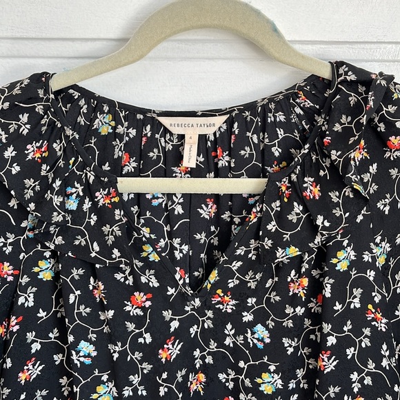 Rebecca Taylor Floral Tie Waist Dress - Picture 3 of 7